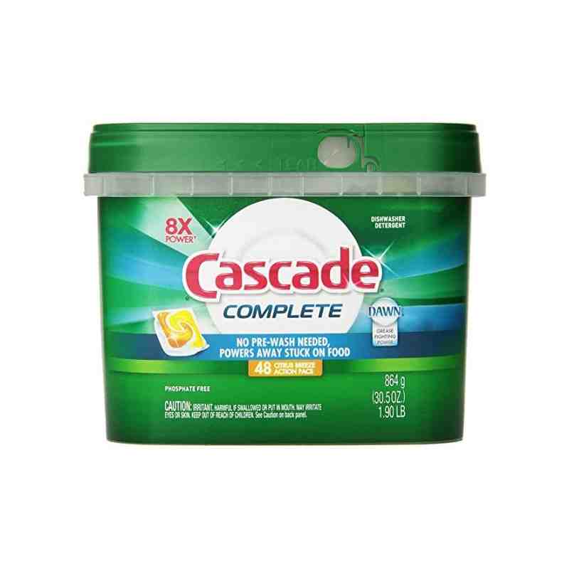 Cascade® Complete All-In-One Actionpacs Dishwasher Detergent, White, Blue and Green,48 Count, 6/Case - 1