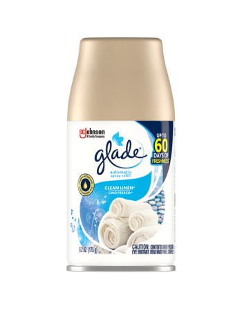 SC JOHNSON  Glade® Automatic Spray Air Freshener Refill, Clean Linen®, Aerosol Can, Case of 6/175g - [DefendUse.com] - 100623007