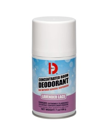 Big D 483  Room Deodorant Aerosol Concentrated 7.5oz 12/pk - Lavender Lace - [DefendUse.com] - 483 - Big D®