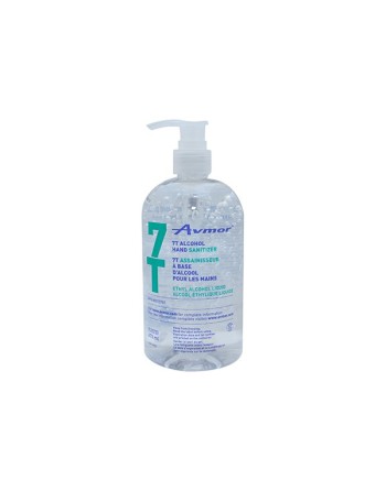 AVMOR 2195180001 7T Hand Sanitizer Gel, 473 ml, Pump Bottle, 70% Alcohol - [DefendUse.com] - 2195180001 - Avmor