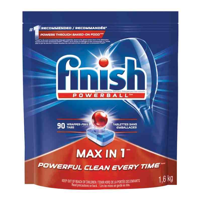 Finish® Auto Dish Detergent Powerball® Max In 1, 90 ea, Case of 3/CT - 1 - CB956286 - Finish® Auto Dish Detergent Powerball® Max