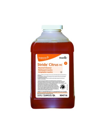 Diversey 904716 Stride® Citrus HC Neutral Cleaner, 2.5L, Case of 2 - [DefendUse.com] - 904716 - Diversey Holdings Cleaners