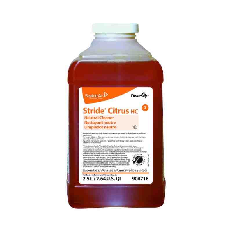 Diversey 904716 Stride® Citrus HC Neutral Cleaner, 2.5L, Case of 2 - [DefendUse.com] - 904716 - Diversey Holdings Cleaners