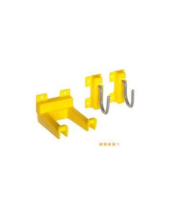 RUBBERMAID  Wall Rack Hook Kit Value Kit includes two S Hooks/one Double Hook - 1 - FG199400YEL - RUBBERMAID  Wall Rack Hook Kit