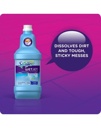 Swiffer 37000-77810 WetJet Solution Refill Fresh 1.25L - 42.2oz, Case of 4 - [DefendUse.com] - 37000-77810 - Swiffer® Cleaning P