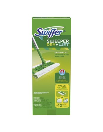 Swiffer Sweeper Starter Kit, 2 in 1, Wet and Dry, 6/Case - 1 - 37000-92815 - Swiffer Sweeper Starter Kit, 2 in 1, Wet and Dry, 6