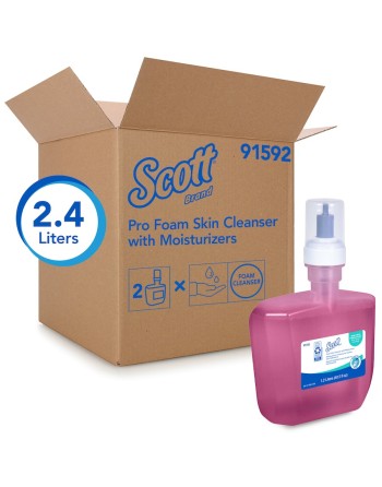 Scott® Pro Liquid Hand Soap with Moisturizers, Pink, Floral Scent, 1.2L E-Cassette, 2/Case - [DefendUse.com] - 91592 - Scott®