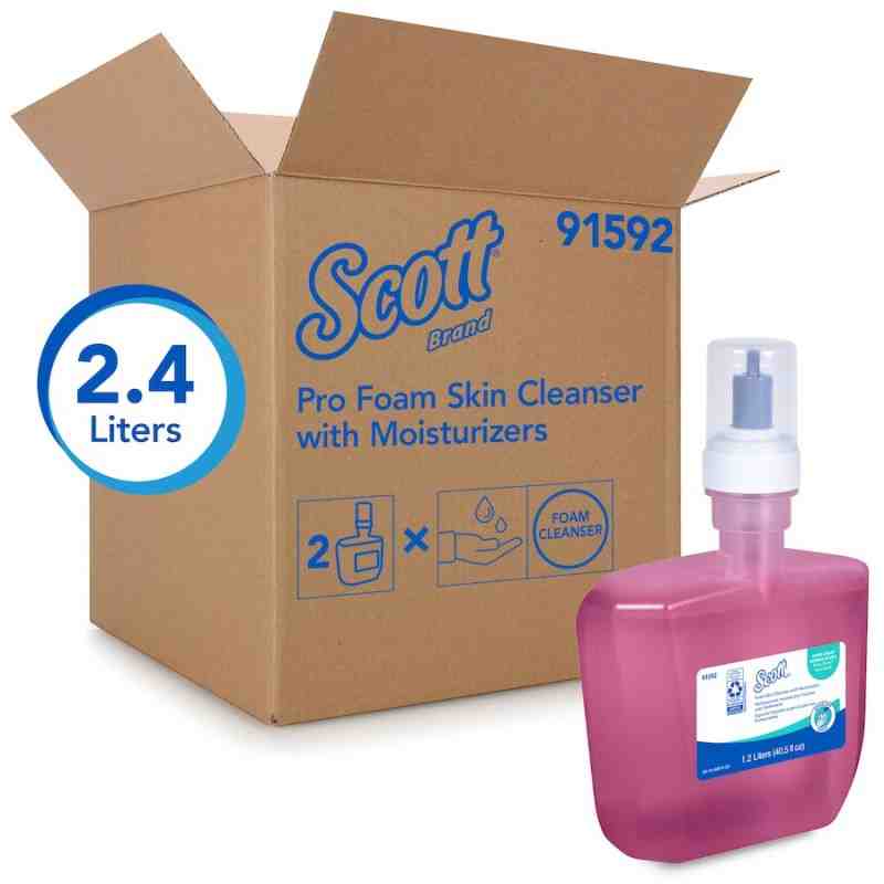 Scott® Pro Liquid Hand Soap with Moisturizers, Pink, Floral Scent, 1.2L E-Cassette, 2/Case - [DefendUse.com] - 91592 - Scott®