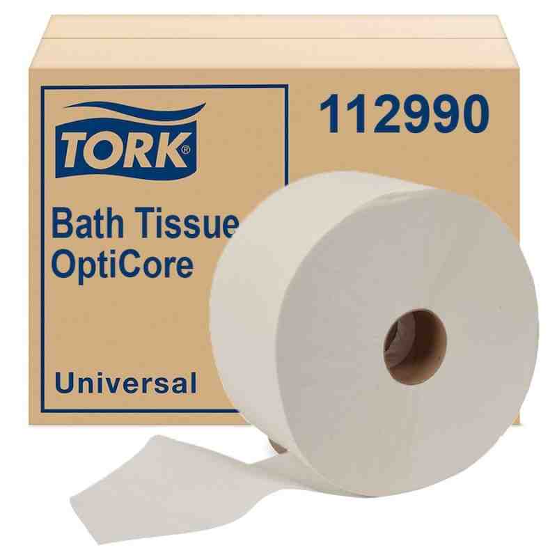 Tork® Universal Bath Tissue Roll OptiCore®, White, 1-Ply, 1,755 Sheets/Roll, 36 Rolls/Case - [Cleaning Supplies Canada Discounts