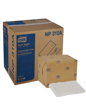 Tork® Advanced Soft Dinner Napkin, 1/8 Fold, 2-Ply, 375 Napkins/Pack, 8 Packs/Case - [Cleaning Supplies Canada Discounts] - NP31