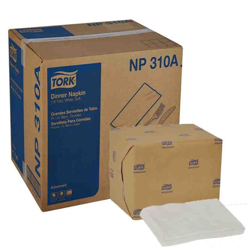 Tork® Advanced Soft Dinner Napkin, 1/8 Fold, 2-Ply, 375 Napkins/Pack, 8 Packs/Case - [Cleaning Supplies Canada Discounts] - NP31