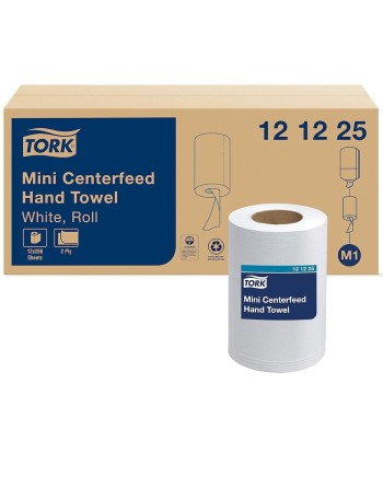 Tork® Advanced Soft Mini Centrefeed Hand Towel, 2-Ply, White, 266 Sheets/Roll, 12 Rolls/Case - [Cleaning Supplies Canada Discoun