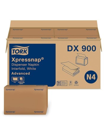 Tork® Advanced Xpressnap® Interfold Dispenser Napkin, 1 Ply, White, 500 Napkins/Pack, 12 Packs/Case - [Cleaning Supplies Canada 