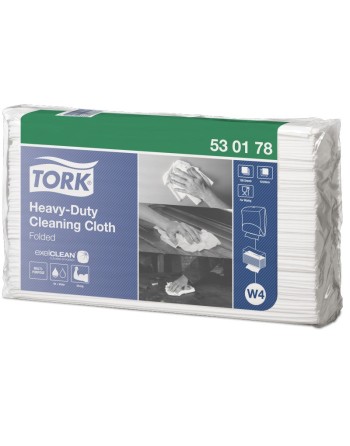 Tork® Heavy-Duty Cleaning Cloth Top-Pak, Reusable, 1-Ply, White, 100 Cloths/Pack, 5 Packs/Case - [Cleaning Supplies Canada Disco