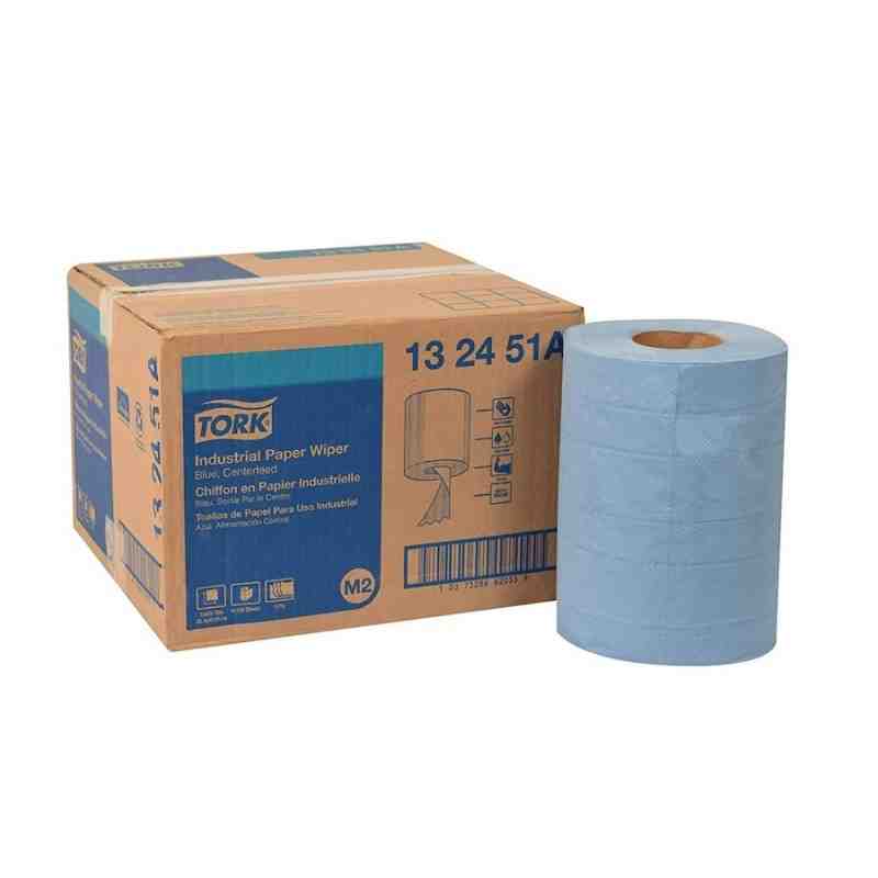 Tork® Industrial Centrefeed Advanced Paper Wiper, 4-Ply, Blue, 190 Sheets/Roll, 4 Rolls/Case - [Cleaning Supplies Canada Discoun