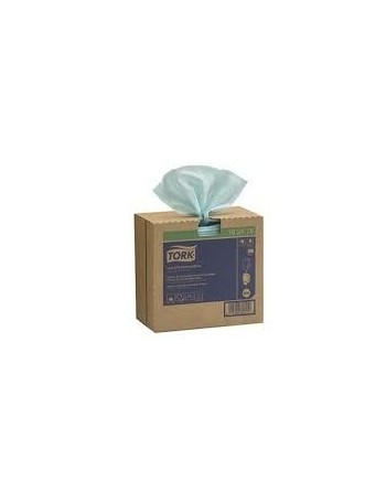 Tork® Low-Lint Cleaning Cloth In Pop-Up Box, 1 Ply, Turquoise, 100 Wipers/Box, 8 Boxes/Case - [Cleaning Supplies Canada Discount