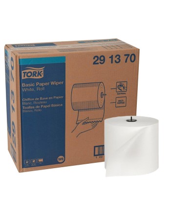 Tork® Paper Wiper Roll Towel, 1-Ply, White, 1150'/Roll, 4 Rolls/Case - [Cleaning Supplies Canada Discounts] - 291370 - [DefendUs