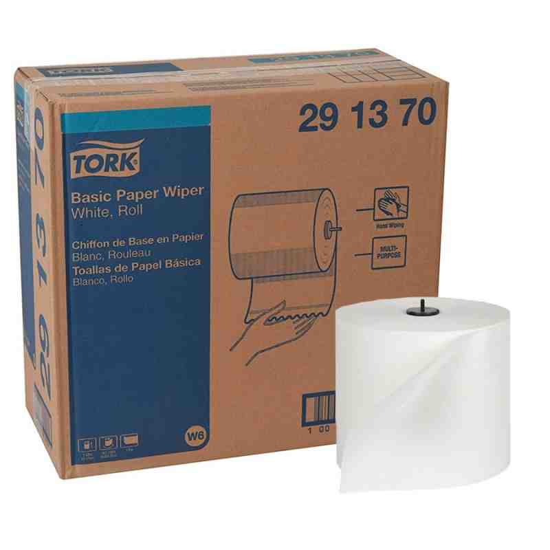 Tork® Paper Wiper Roll Towel, 1-Ply, White, 1150'/Roll, 4 Rolls/Case - [Cleaning Supplies Canada Discounts] - 291370 - [DefendUs