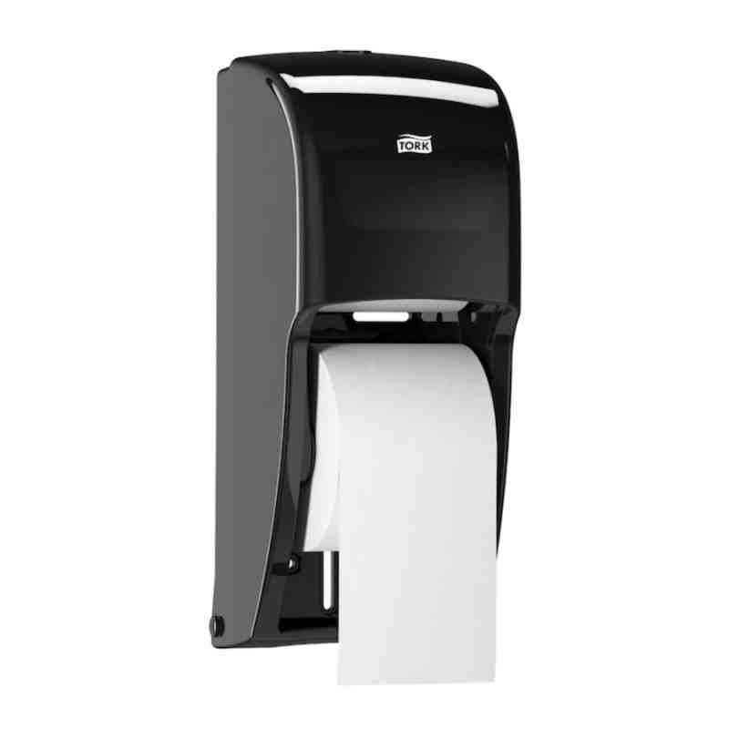 Tork® Twin Toilet Paper Roll Dispenser, Elevation Design, Black, 1 Dispenser/Case - [Cleaning Supplies Canada Discounts] - 55562