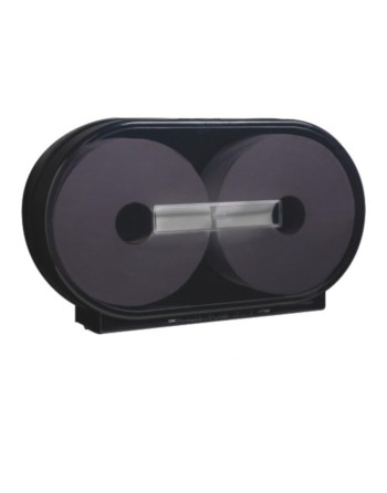 Tork Twin Jumbo Bath Tissue Roll Dispenser, Black, 1/EA - [Cleaning Supplies Canada Discounts] - 247549A - [DefendUse.com]