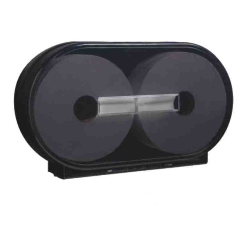 Tork Twin Jumbo Bath Tissue Roll Dispenser, Black, 1/EA - [Cleaning Supplies Canada Discounts] - 247549A - [DefendUse.com]