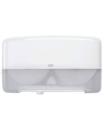 Tork 5555200 Elevation Bath Tissue Jumbo Roll Mini Twin Dispenser, White - [DefendUse.com] - 5555200 - Tork®