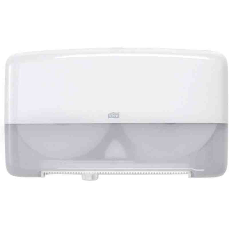 Tork 5555200 Elevation Bath Tissue Jumbo Roll Mini Twin Dispenser, White - [DefendUse.com] - 5555200 - Tork®