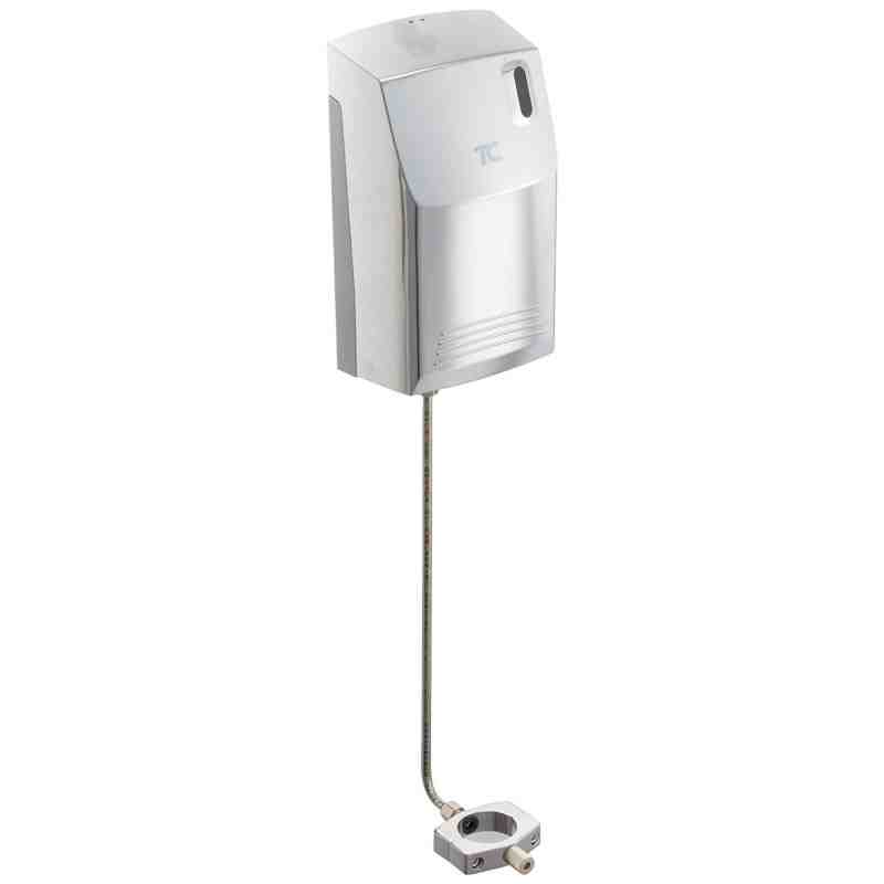 Rubbermaid Commercial FG500410 AutoClean Wall-Mounted Toilet Cleaner Dispenser, LED, Chrome, Kit with 1 1/2-inch Connector - [De