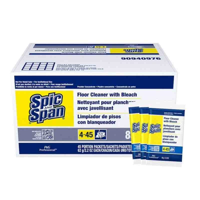 Spic and Span® 37000-02010 Floor Cleaner with Bleach, Case of 45/62g - [DefendUse.com] - 37000-02010 - Spic & Span®