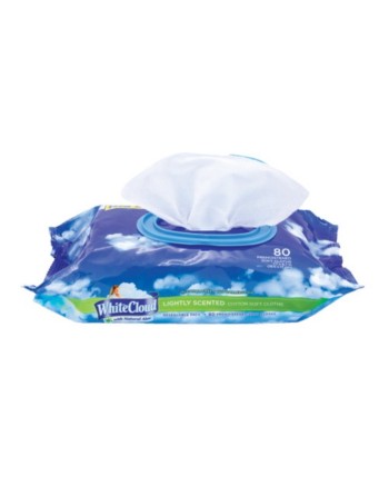 HOSPECO® White Cloud Unscented, Baby Wipes, Dispenser Pack, 80 Ct, Case of 8 - 1 - PM-BWUDP - HOSPECO® White Cloud Unscented, Ba