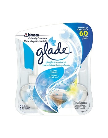 SC JOHNSON  Glade® PlugIns® Scented Oil Refills, Clean Linen®, Cartridge, Pack of 2, Case of 6 - 1 - 10062300841018 - SC JOHNSON