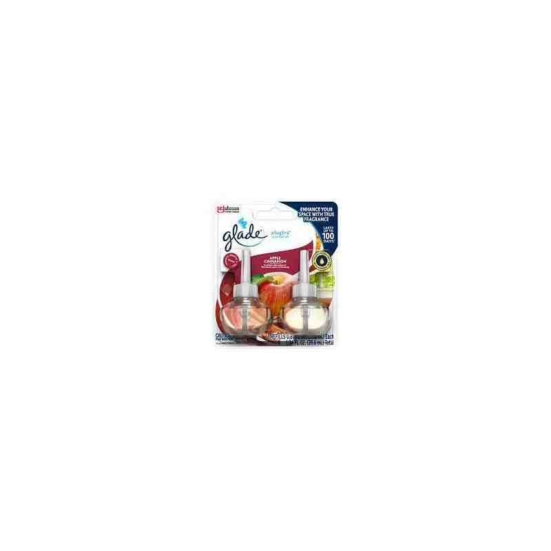 SC JOHNSON  Glade® PlugIns® Scented Oil Refills, Apple Cinnamon, Cartridge, Pack of 2, Case of 6 - 1 - 10062300919984 - SC JOHNS