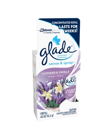 SC JOHNSON  Glade® Sense & Spray® Air Freshener Refill, Lavender & Vanilla, Cartridge Format: 12.2 g, Case of 10 - 1 - 100623007