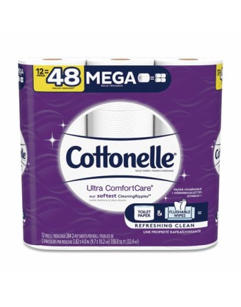 Cottonelle® Ultra ComfortCare® Mega Roll Toilet Paper, 2-Ply, White, 4 Packs/Case, 12 Rolls/Pack - [Cleaning Supplies Canada Dis