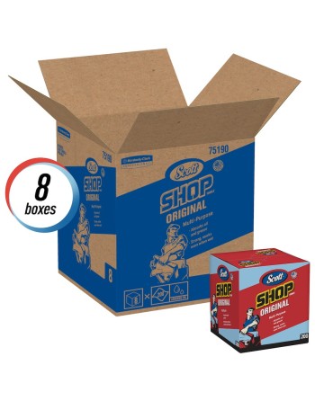 Kimberly-Clark 75190 Scott Shop Towels, 10" x 12", Blue (8 Boxs of 200) - [DefendUse.com] - 75190 - Scott®