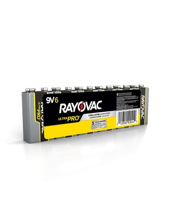 RAYOVAC AL9V6 Battery - Rayovac Ultra-Pro Industrial "9V", Case of 12, 6/Pack - [DefendUse.com] - AL9V6J - Alkaline Battery