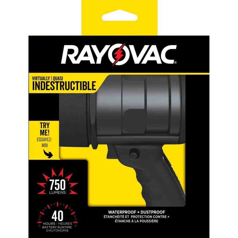 RAYOVAC  Workhorse Pro™ Virtually Indestructible Spotlight, LED, 670 Lumens, AA Batteries - [Cleaning Supplies Canada Discounts]