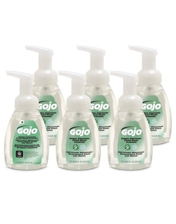 GOJO Green Certified Foam Hand Cleaner, EcoLogo Certified, 7.5 fl oz Foaming Soap Pump Bottles (Pack of 6) - 5715-06 - [DefendUs