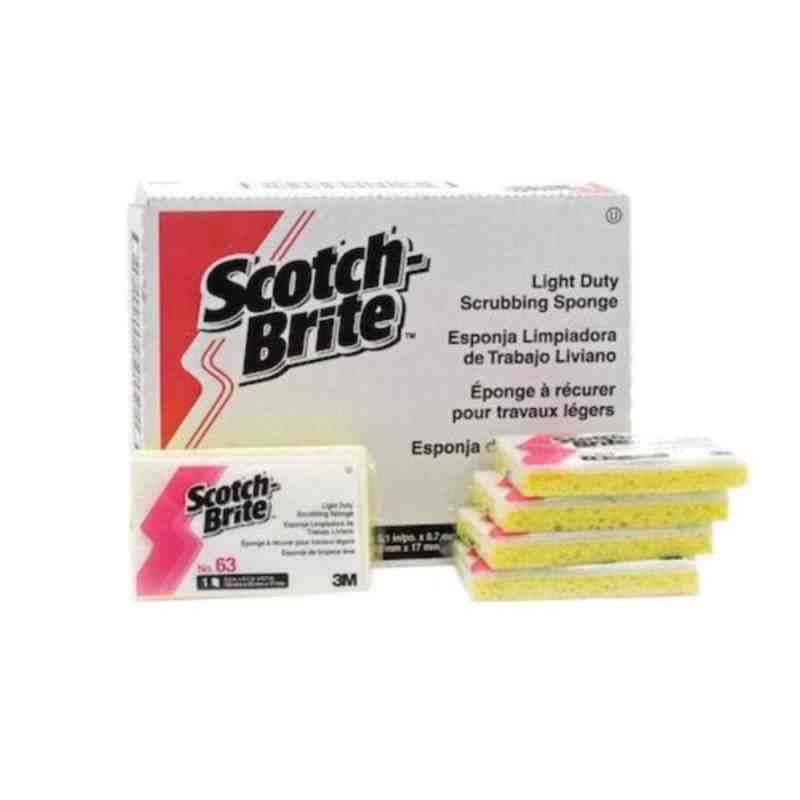 Scotch® Brite® Light Duty Scrub Sponge 63, Case of 20 - [Cleaning Supplies Canada Discounts] - 50048011082511 - [DefendUse.com]