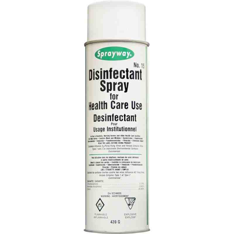 SPRAYWAY 1000007210 Health Care Use Disinfectant Spray, Aerosol Can, 20 oz., Case of 12 - [DefendUse.com] - SW015DIN - Sprayway