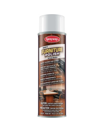 SPRAYWAY SW811 Furniture Polish, Lemon Oil, Aerosol Can, 20 oz., Case of 12 - [DefendUse.com] - SW811 - Sprayway