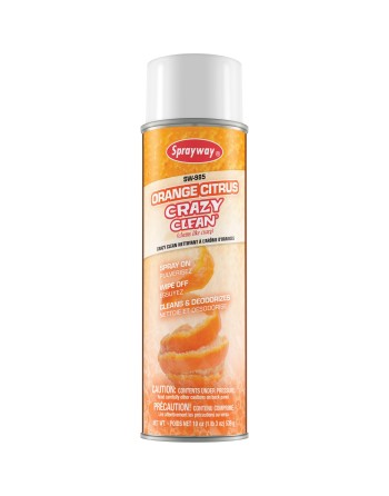 SPRAYWAY SW985 Orange Citrus Crazy Clean, Aerosol Can Container Size: 20 fl. oz, Case of 12 - [DefendUse.com] - SW985 - Sprayway