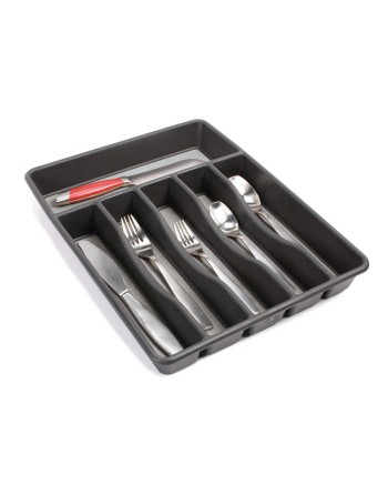 Rubbermaid Housewares, Large No Slip Cutlery Tray - Black, Case of 4 - [Cleaning Supplies Canada Discounts] - 1994536 - [DefendU