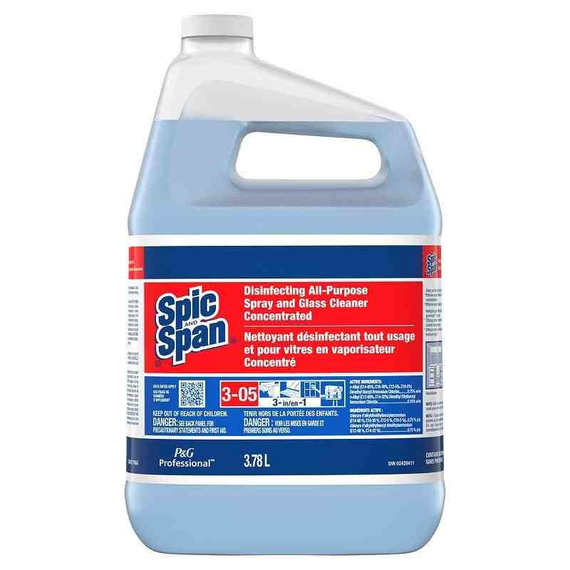 Spic and Span, Disinfecting All-Purpose Spray & Glass Cleaner, Concentrate Closed Loop, 3.78L, Case of 2 - [DefendUse.com] - 370