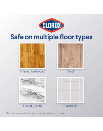 Clorox 55836 Disinfecting Wet Mopping Cloths, Rain Clean, 24 Wet Refills, Case of 6 - [DefendUse.com] - 55836 - Clorox® Floors