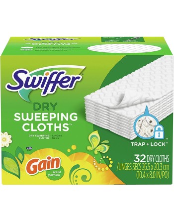 Swiffer® 37000-31821 Sweeper Dry Cloth, White, 12 Packs/Case, 16 Refills/Pack - [DefendUse.com] - 37000-31821 - Swiffer® Cleanin