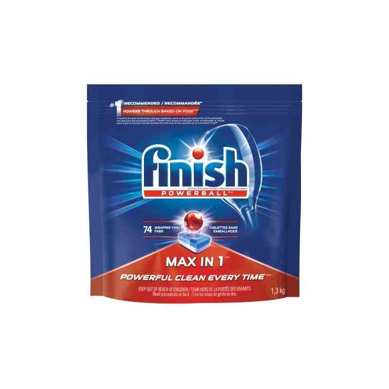 Finish® Auto Dish Detergent Powerball® Max In 1, 74 ea, Case of 3 - [DefendUse.com] - CB932693 - Finish®