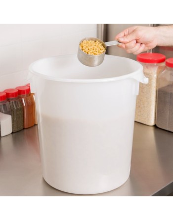 Rubbermaid FG572800WHT 22 Qt. White Round Food Storage Container - [DefendUse.com] - FG572800WHT - Totes / Bins