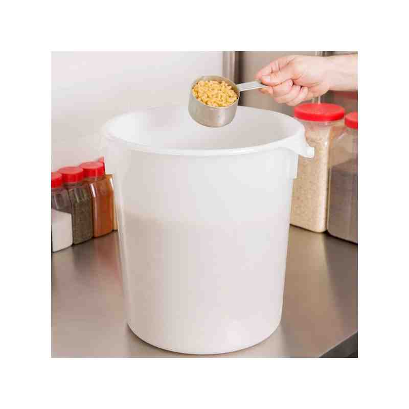 Rubbermaid FG572800WHT 22 Qt. White Round Food Storage Container - [DefendUse.com] - FG572800WHT - Totes / Bins