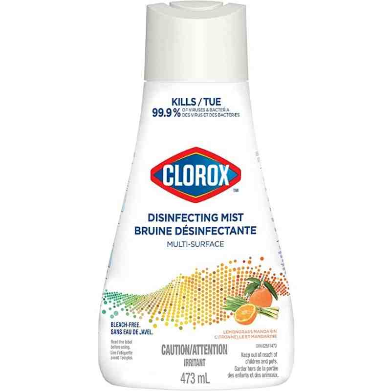 Clorox® 55853 Disinfecting Mist, Multi-Surface Cleaner Refill, Bleach-Free, Mandarin, 473ml, Case of 6 - [DefendUse.com] - 55853